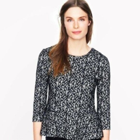 J.Crew Lace Peplum Top XS - Picture 1 of 7